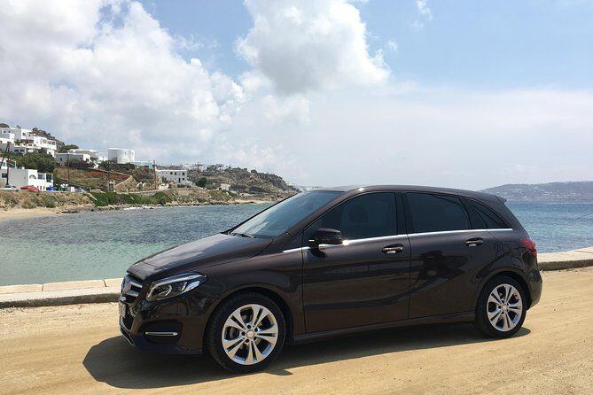 Mykonos Port Transfer - The ride itself: Mercedes comfort, water, and luggage space