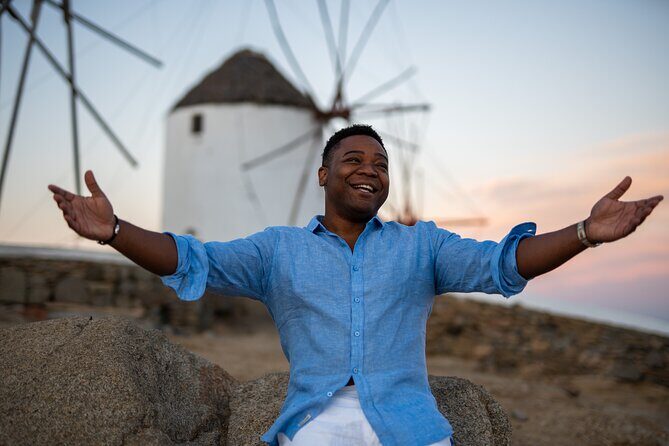 Mykonos Town Greece Photographer - 90 minutes with Yanis: guided posing that stays natural