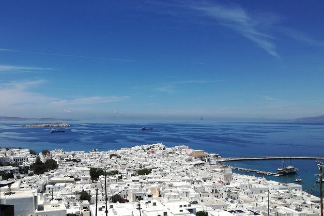 Private Mykonos island sightseeing tour. - Stop 1: Armenistis Lighthouse for north-coast photo time