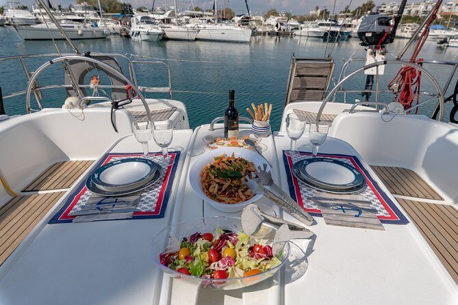 Private sailing cruise-Mykonos Southern Beach Hopping withLunch - Stop 2: Platys Gialos—shallow, clear water for an easy swim