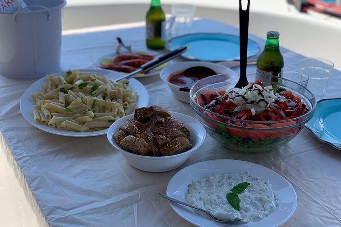 Private Sunset Cruise Including Meals And Drinks - Route and sights: Mykonos, Baos, and Delos from the sea